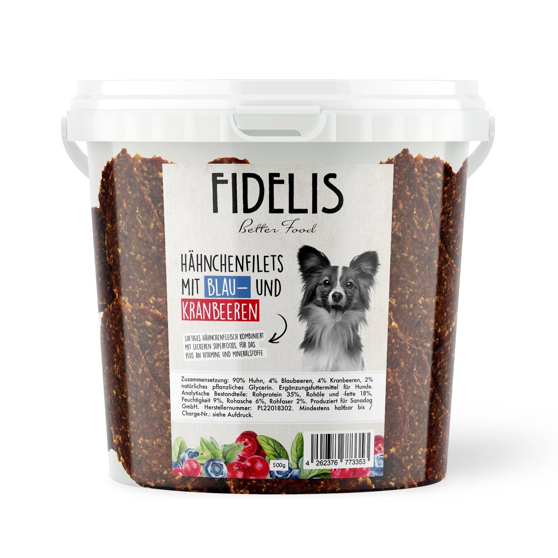 Hähnchenfilets mit Blaubeeren und Kranbeeren (500g-Eimer)