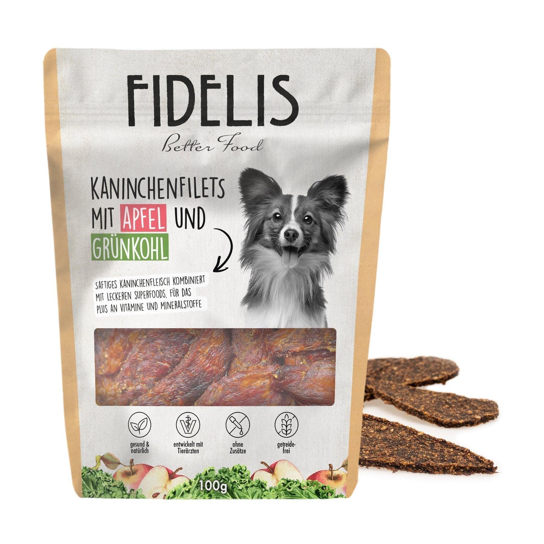 Kaninchenfilets mit Apfel und Grünkohl (100g)