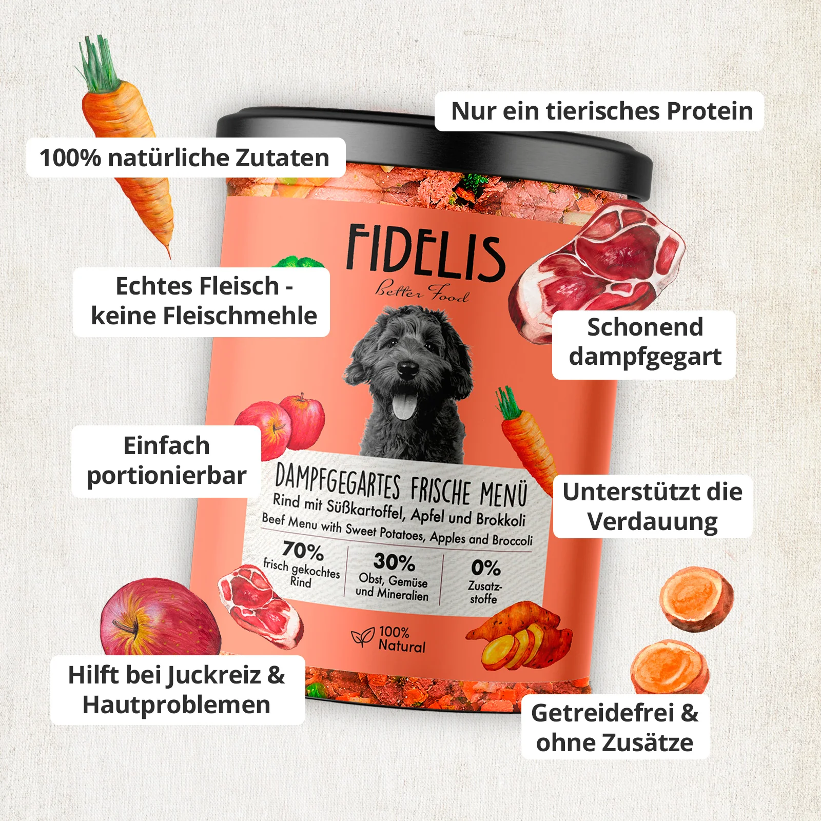 Rind mit Süßkartoffel, Apfel und Brokkoli (im Glas) - Image 3