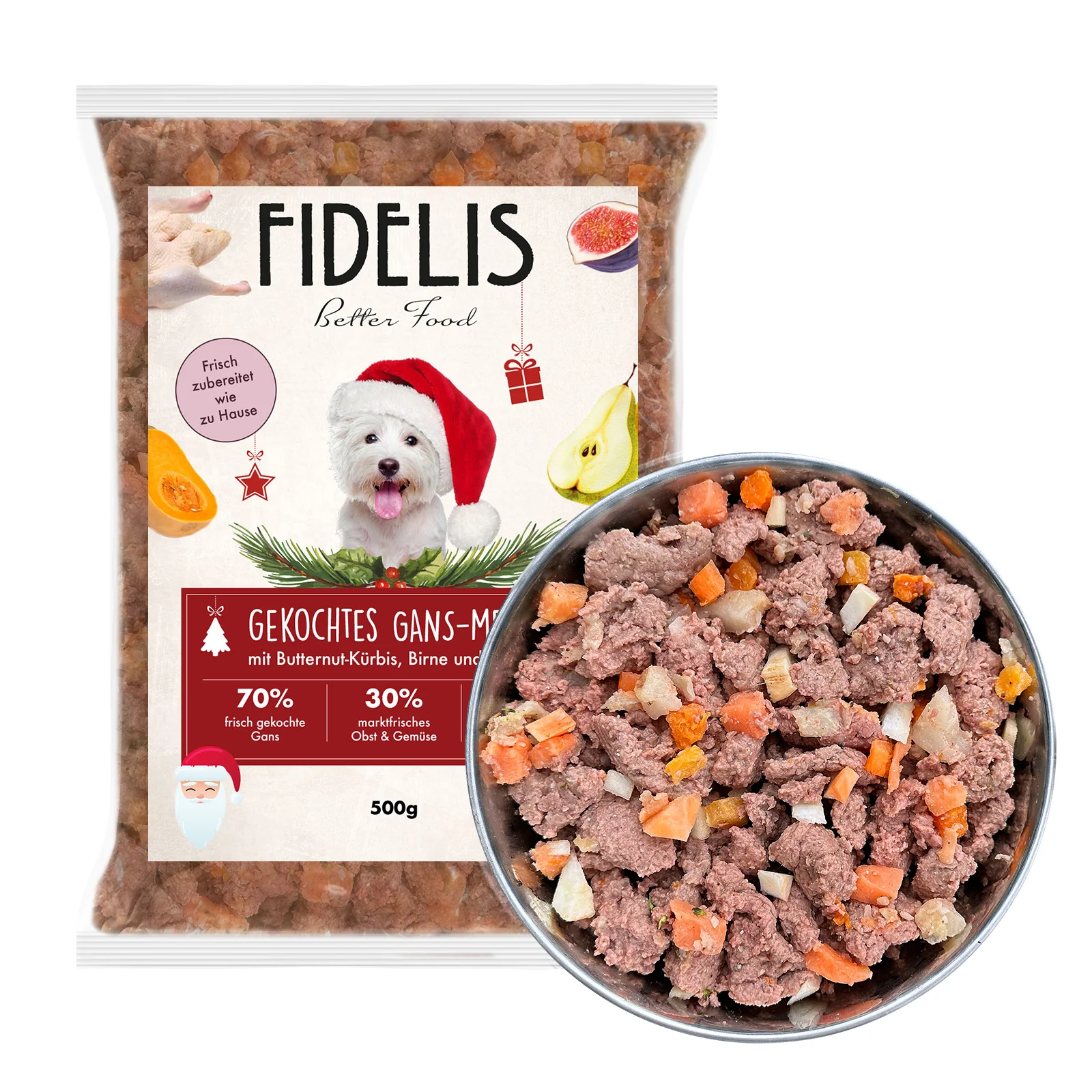Gans mit Butternut-Kürbis, Birne und Feigen (500g) gefroren