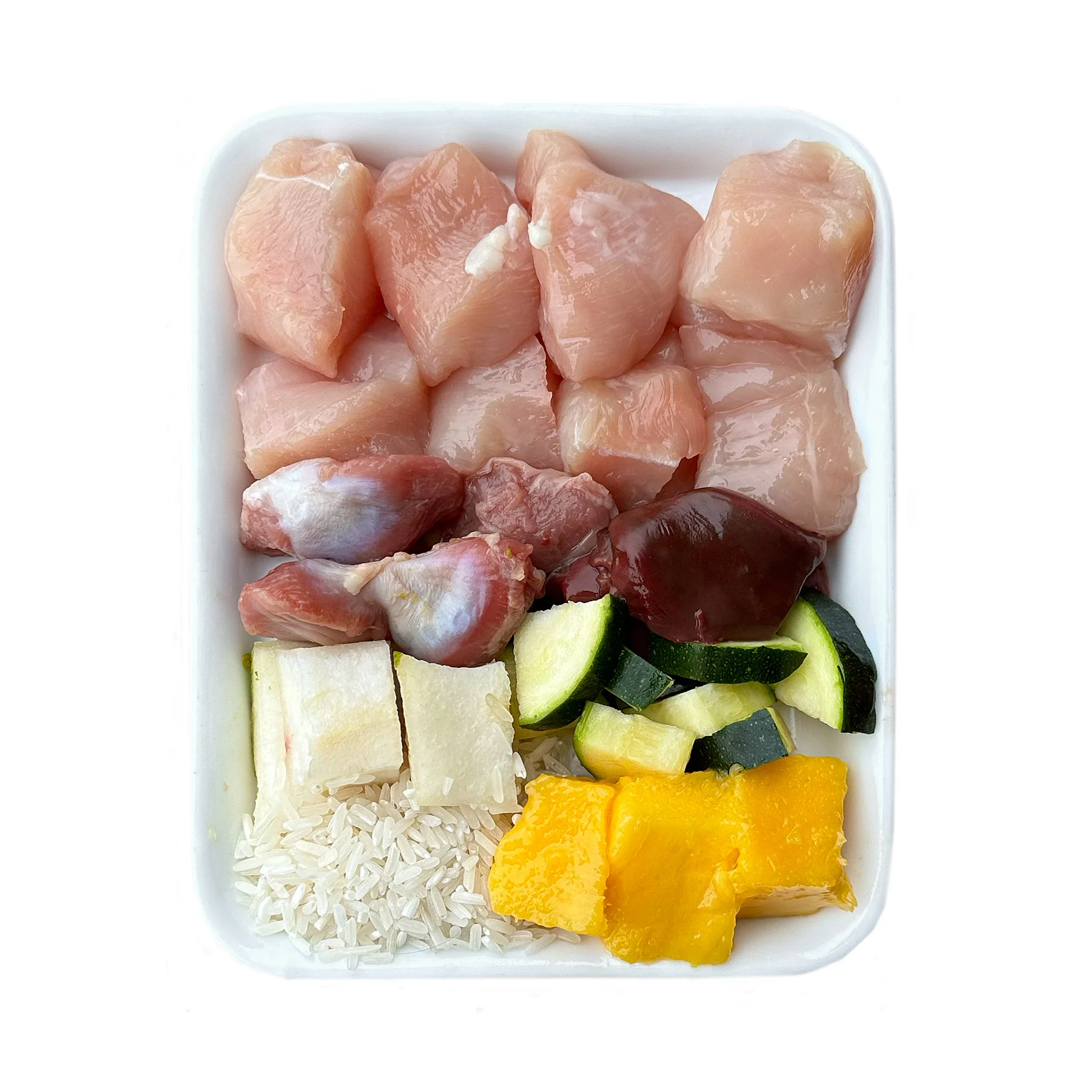 Huhn mit Reis, Zucchini und Mango (500g) gefroren - Image 7
