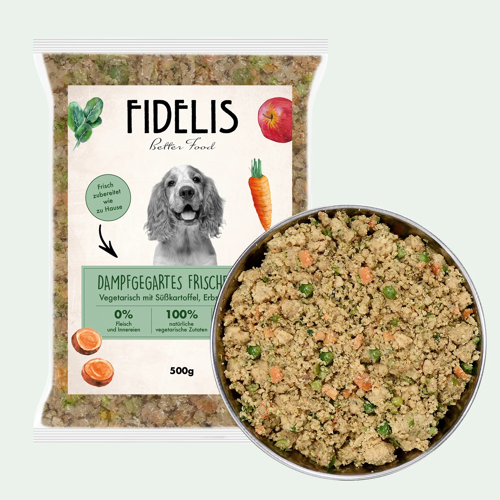 Veggie mit Süßkartoffel, Erbsen und Apfel (500g) gefroren