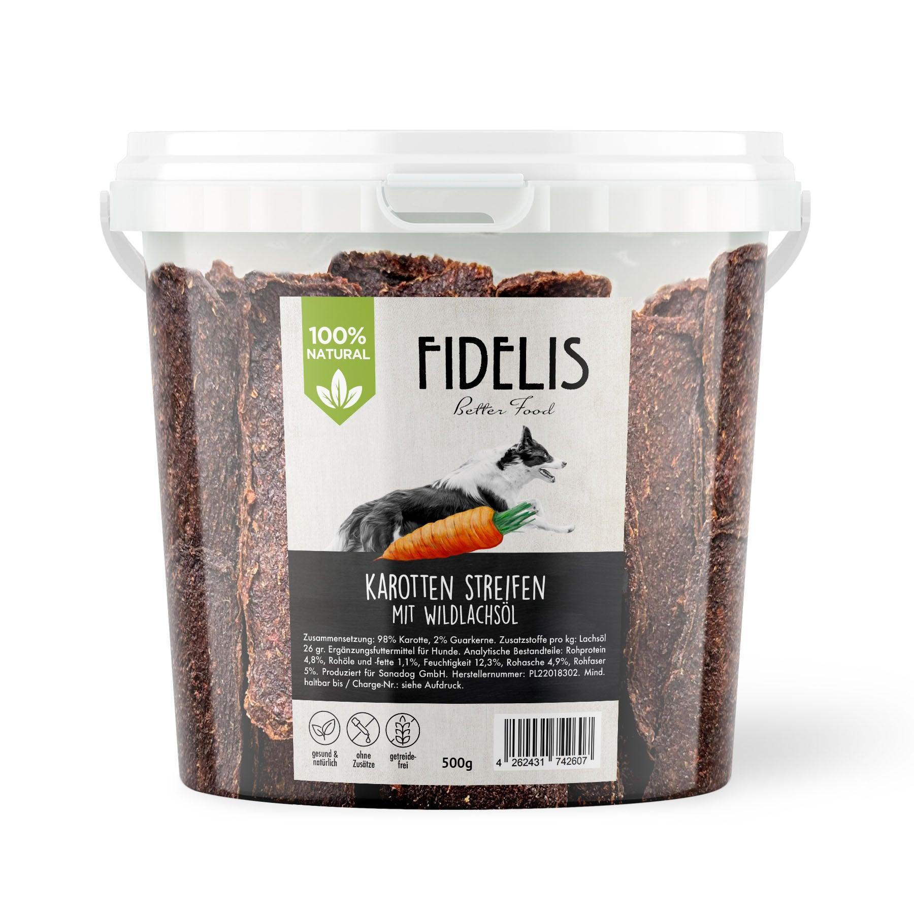 *Karotten Streifen mit Wildlachsöl (500g-Eimer)