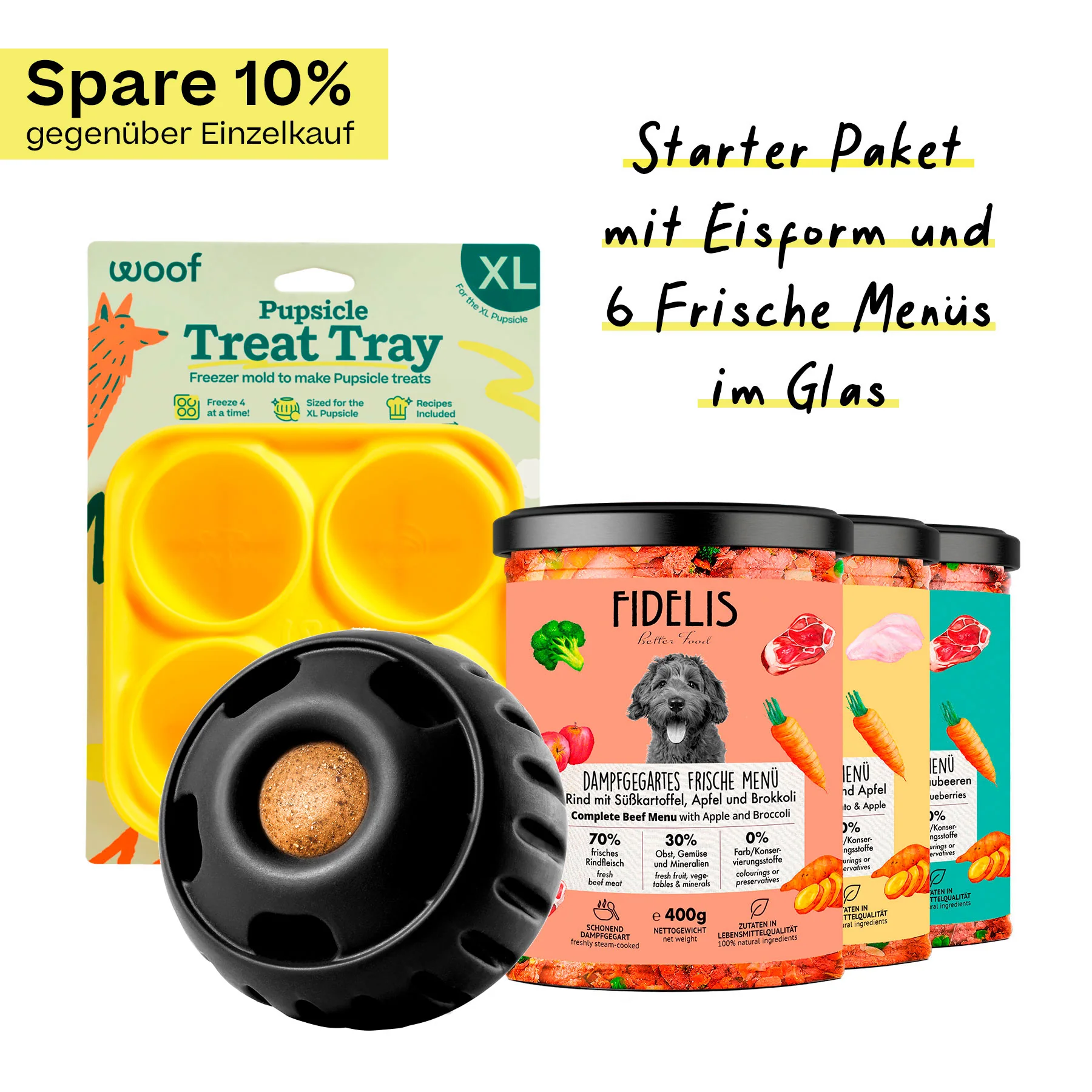 Pupsicle (schwarz, Größe XL) Starter Paket